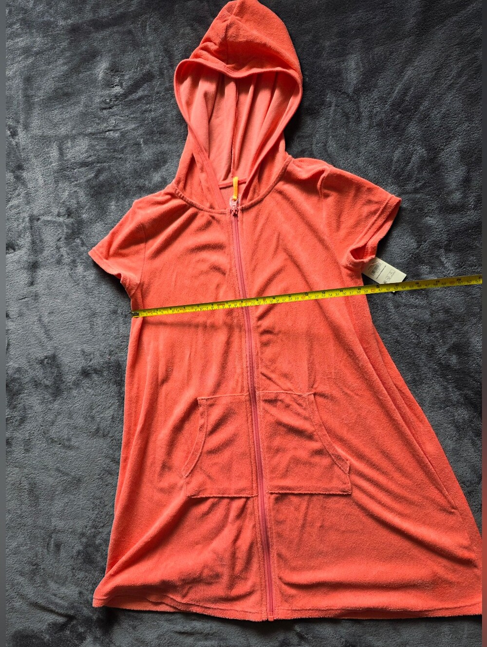 Wonder Nation Girl's Terry Cover Up beach pool zip closure robe size XL, UPF 50+ - Picture 7 of 10